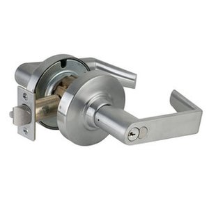 Schlage ND80RDEL/EU-RHO Rhodes Storeroom Electrically Locked/Unlocked Door Lever Set with Full Size Interchangeable Core
