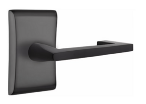 Emtek Argos 5211 Brass Modern Privacy Leverset with Neos Rosette for Right Handed Doors