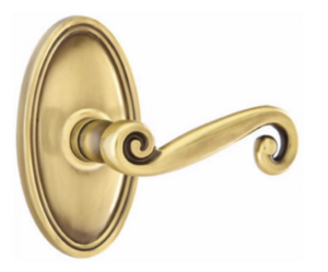 Emtek Rustic 8220 Privacy Leverset with Oval Rosette for Left Handed Doors