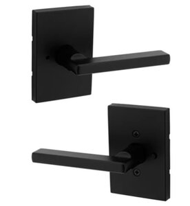 Kwikset 730HFL RCT Halifax Privacy Leverset with Rectangular Rosettes