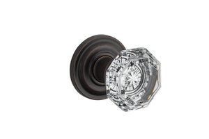 Baldwin FD.CRY.TRR Reserve Crystal Full Dummy Knobset with Traditional Round Rosette