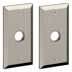 Baldwin R056.FD Pair of Estate 5 Inch Bevel Rectangle Rosettes for Full Dummy Function