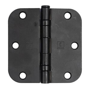 Hager RCBB1842312 58 3-1/2" x 3-1/2" 5/8” Radius Full Mortise Residential Weight Ball Bearing Hinge