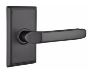 Emtek Milano 8221 Privacy Leverset with Rectangular Rosette for Left Handed Doors