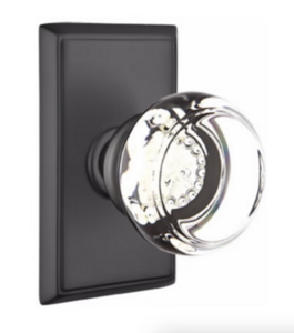 Emtek Georgetown Crystal 8221 Privacy Knobset with Rectangular Rosette
