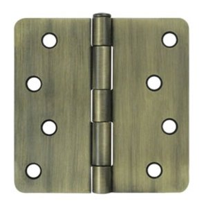 Deltana S44R4 Residential 4 Inch x 4 Inch Steel Hinge with 1/4 Inch Radius Corners (Sold in Pairs)