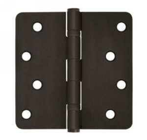 Deltana S44R4BB Residential Ball Bearing 4 Inch x 4 Inch Steel Hinge with 1/4 Inch Radius Corners (Sold in Pairs)