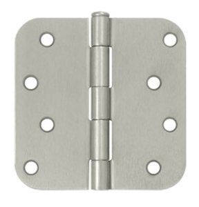 Deltana S44R5 Residential 4 Inch x 4 Inch Steel Hinge with 5/8 Inch Radius Corners (Sold in Pairs)