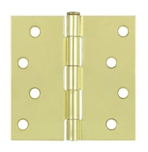 Deltana S44-R Residential 4 Inch x 4 Inch Steel Hinge with Square Corners (Sold in Pairs)