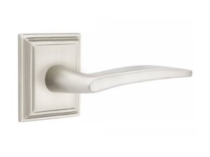 Emtek Poseidon 8161 Brass Modern Passage Leverset with Wilshire Rosette for Right Handed Doors
