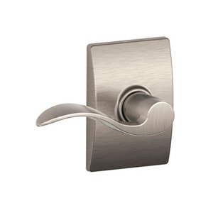 Schlage F10ACC/CEN Accent Passage Leverset with Century Decorative Rosette