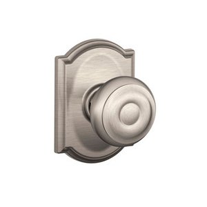 Schlage F10GEO/CAM Georgian Passage Knobset with Camelot Decorative Rosette