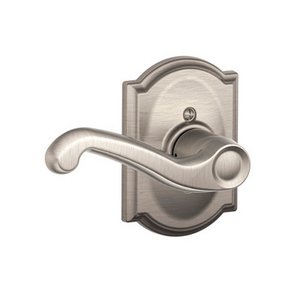 Schlage F170FLA/CAM LH Flair Single Dummy Left Handed Lever with Camelot Decorative Rosette