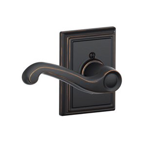 Schlage F170FLA/ADD RH Flair Single Dummy Right Handed Lever with Addison Decorative Rosette