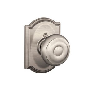Schlage F170GEO/CAM Georgian Single Dummy Knob with Camelot Decorative Rosette