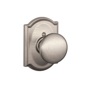 Schlage F170PLY/CAM Plymouth Single Dummy Knob with Camelot Decorative Rosette