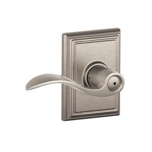 Schlage F40ACC/ADD Accent Privacy Leverset with Addison Decorative Rosette