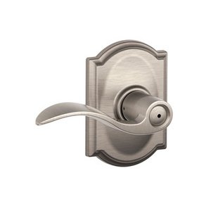 Schlage F40ACC/CAM Accent Privacy Leverset with Camelot Decorative Rosette