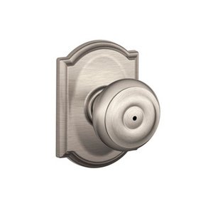 Schlage F40GEO/CAM Georgian Privacy Knobset with Camelot Decorative Rosette