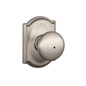 Schlage F40PLY/CAM Plymouth Privacy Knobset with Camelot Decorative Rosette
