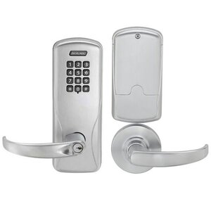 Schlage Electronic CO100CY70KPSPA Standalone Electronic Cylindrical Classroom / Storeroom Lock with Keypad and Sparta Lever