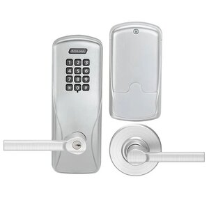 Schlage Electronic CO100CY70KPLAT Standalone Electronic Cylindrical Classroom / Storeroom Lock with Keypad and Latitude Lever