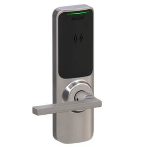 Schlage Electronic XE360MOFBSMP6LAT XE360 Series Wireless Mortise Lock Offline Push Button Function with Smart Mobile Reader and Latitude Lever