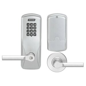 Schlage Electronic CO100CY50KPBRW Standalone Electronic Cylindrical Office Lock with Keypad and Broadway Lever