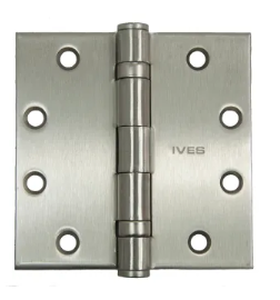 Ives 5BB1 5 Inch x 4-1/2 Inch Ball Bearing Brass Hinge with Square Corners (Sold Each)