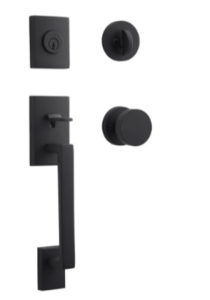Baldwin SCLAJXCONCRR Reserve La Jolla Single Cylinder Handleset with Contemporary Knob and Contemporary Round Rosette