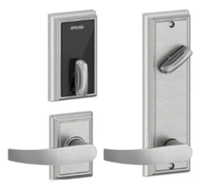 Schlage Electronic FE410FADD512NEP Control Smart Interconnected Lock UL Listed with Addison Trim and Neptune Lever with 5-1/2 Inch Bore Spacing