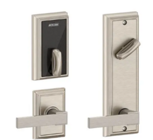 Schlage Electronic FE410FADD512NBK Control Smart Interconnected Lock UL Listed with Addison Trim and Northbrook Lever with 5-1/2 Inch Bore Spacing