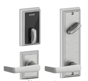 Schlage Electronic FE410FADD512SAT Control Smart Interconnected Lock UL Listed with Addison Trim and Saturn Lever with 5-1/2 Inch Bore Spacing
