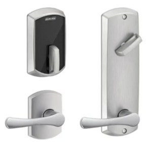 Schlage Electronic FE410FGRW512VLA Control Smart Interconnected Lock UL Listed with Greenwich Trim and Avila Lever with 5-1/2 Inch Bore Spacing