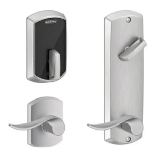 Schlage Electronic FE410FGRW512SAC Control Smart Interconnected Lock UL Listed with Greenwich Trim and Sacramento Lever with 5-1/2 Inch Bore Spacing