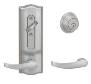 Schlage CS210-B500PNEPxCAM Neptune Entrance Door Lever Set with Camelot Trim