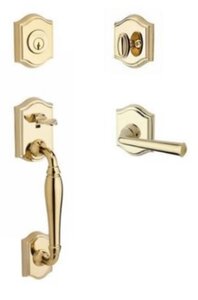 Baldwin SCWESxFEDLTAR Reserve Westcliff Single Cylinder Handleset with Federal Lever and Traditional Arch Rosette for Left Handed Doors