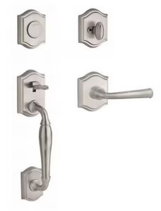 Baldwin FDWESxFEDRTAR Reserve Westcliff Full Dummy Handleset with Federal Lever and Traditional Arch Rosette for Right Handed Doors