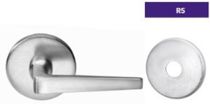 ASSA Abloy Accentra TDR5RL255D Double Double Dummy Thru Bolted Tubular Lock with TD Lever and R5 Rose