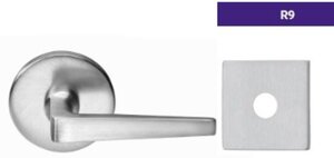 ASSA Abloy Accentra TDR9RL255D Double Double Dummy Thru Bolted Tubular Lock with TD Lever and R9 Rose
