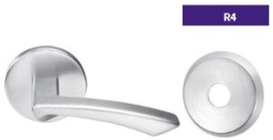 ASSA Abloy Accentra TJR4RL201RH Right Hand Passage Closet Tubular Lock with TJ Seine Lever and R4 Rose