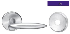 ASSA Abloy Accentra TKR4RL202LH Left Hand Privacy Bedroom Bath Tubular Lock with TK Lever and R4 Rose