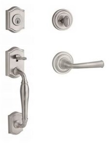Baldwin SCWESxFEDRTRR Reserve Westcliff Single Cylinder Handleset with Federal Lever and Traditional Round Rosette for Right Handed Doors