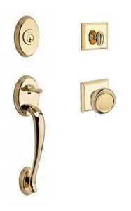 Baldwin SCCOLxTRATSR Reserve Columbus Single Cylinder Handleset with Traditional Knob and Traditional Square Rosette