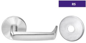 ASSA Abloy Accentra UCR5RL255D Double Dummy Thru Bolted Tubular Lock with UC Lever and R5 Rose