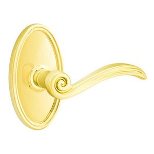 Emtek Elan 8520 Single Dummy Lever with Oval Rosette for Left Handed Doors