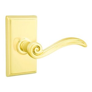 Emtek Elan 8221 Privacy Leverset with Rectangular Rosette for Right Handed Doors