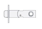 Omnia PA.K238 2-3/8 Inch Backset Knob Strength Passage Latch for Prodigy Collection
