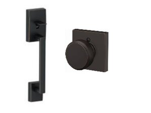 Schlage FE285 CEN/BWExCOL Century Lower Handleset with Bowery Knob &amp; Collins Rosette