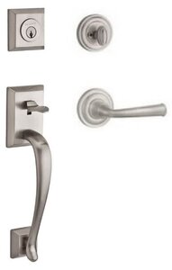 Baldwin SCNAPxFEDTRR Reserve Napa Single Cylinder Handleset with Federal Lever and Traditional Round Rosette